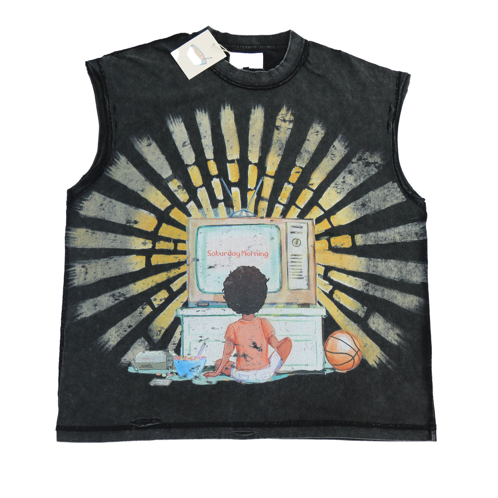 Saturday Morning Vintage Cut-Off Tee